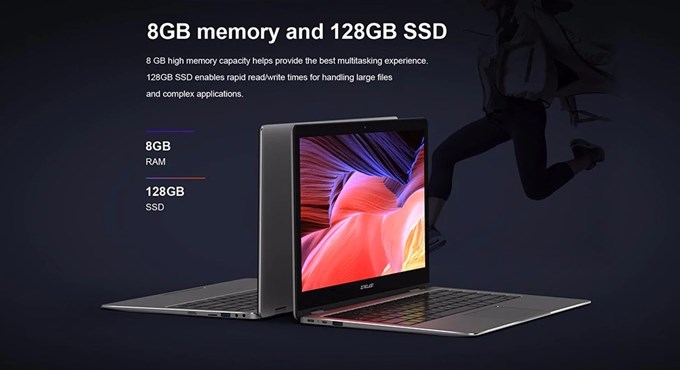 メモリは8GB、保存容量は128GBのSSD