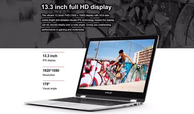 Teclast F6 Pro NotebookはFHDのIPSパネルを採用