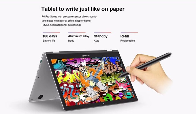 Teclast F6 Pro Notebookはスタイラスペンに対応しているのでお絵かきもバッチリ