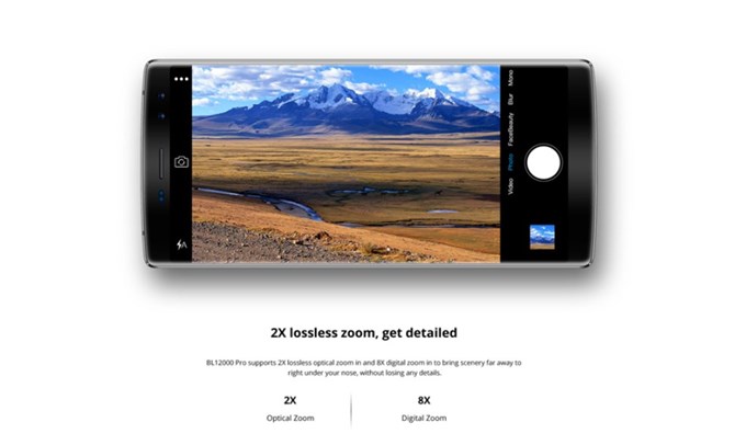 DOOGEE BL12000 Proのメインカメラは光学の2倍ズームレンズを搭載しています。