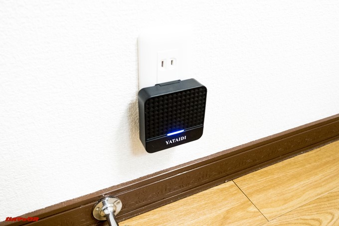 YATAIDI ワイヤレス チャイムの受信機はチャイムが鳴るとランプが光って視覚的にも教えてくれます