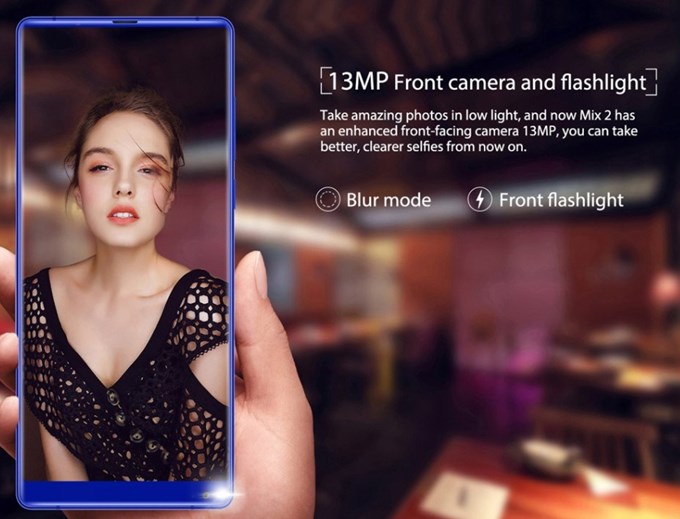 OUKITEL MIX 2はインカメラでもボケ味撮影が可能となってます