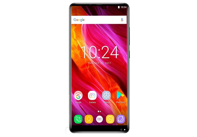 OUKITEL MIX 2は左右と上部のベゼルを薄くするとこでほとんど前面はガラスです
