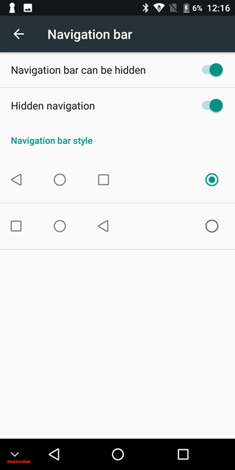 MAZE Alpha Xはオンスクリーンナビゲーションキーの戻るボタンの位置を左右のどちらに設定するか任意で選べます
