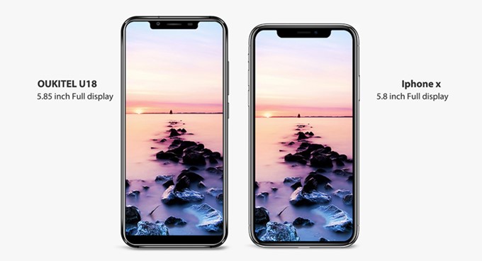 Oukitel U18はiPhone Xのディスプレイに激似！