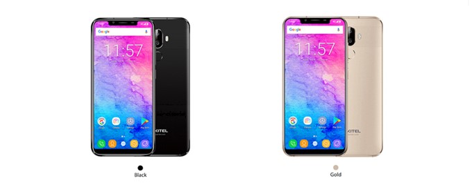 Oukitel U18はブラックとゴールドから選択可能です