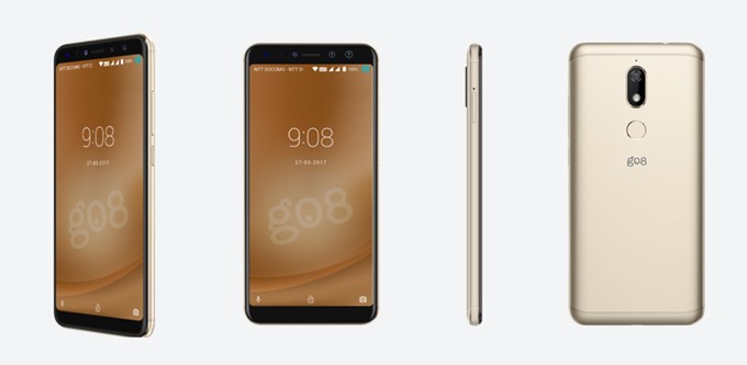 gooスマホ「g08」のゴールド