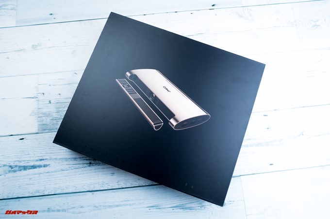 JMGO M6 Portable DLP Projectorの化粧箱は非常に美しい高級感の高いものでした