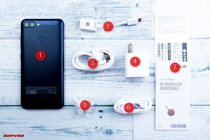 ZenFone Max Plus (M1)の同梱物には保護系アクセサリーが付属していません