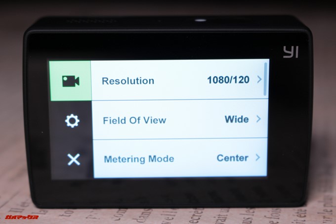 yi 4K+はタッチパネルなのでストレスフリーで操作が可能です