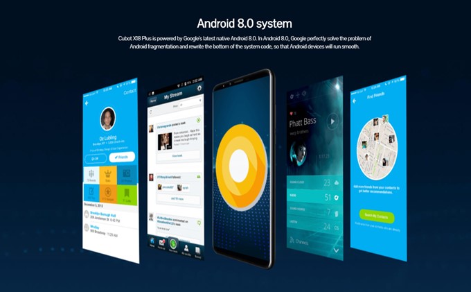 CUBOT X18 Plusは最新のAndroid 8に対応しているので、最新のAndroid機能も楽しめるメリットがあります。
