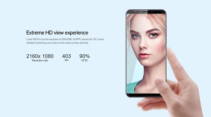 CUBOT X18 Plusは安価ながら高解像度のFHD+を採用しているので、美しい描写が楽しめます