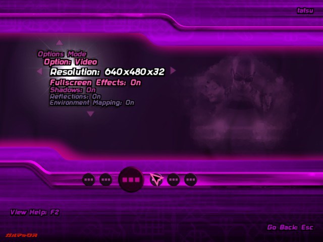 MIDNIGHT CLUB 2の画面設定はこんな感じ