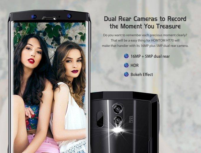 HOMTOM HT70には1600万画素と500万画素のカメラを搭載！