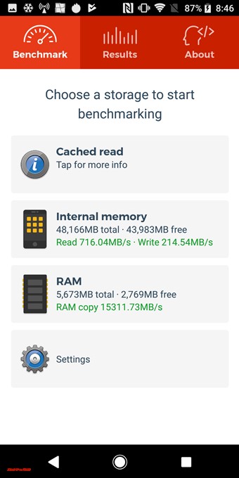Xperia XZ2はSling Shot Extreme -OpenGL ES3.1が4161、Sling Shot Extreme - Vulkenが3381でした!