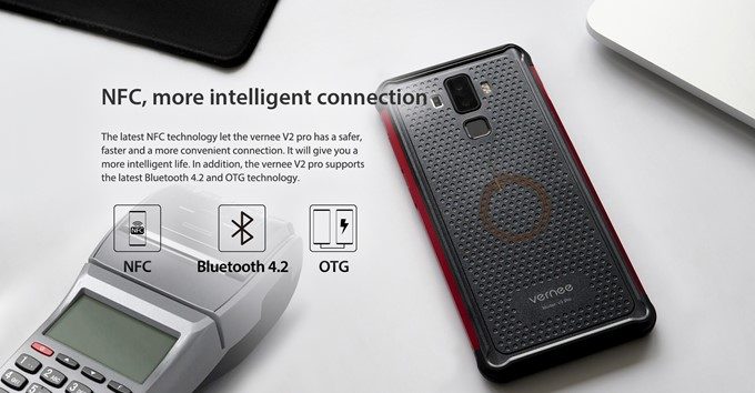 Vernee V2 Proは便利な機能も満載。NFCもOTGも全対応しています。