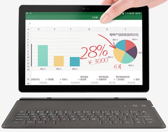 VOYO i8 Maxの専用キーボードはBluetooth接続