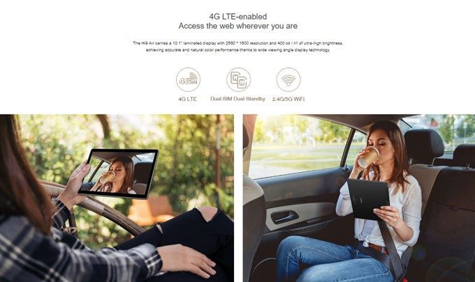 CHUWI Hi 9 AirはSIMスロットを搭載しているのでSIMを挿入するといつでもタブレット単体で通信が可能です。
