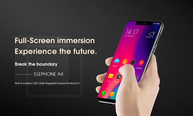 Elephone A4は切り欠け×18:9のトレンドディスプレイを採用