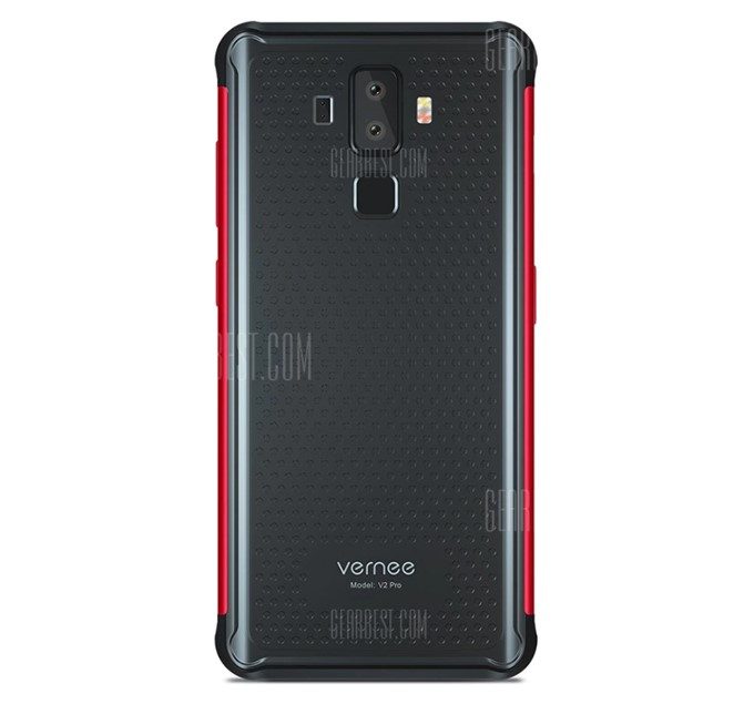 Vernee V2 Proの背面パネルは凹凸のあるタイプで滑りにくい形状となっています。