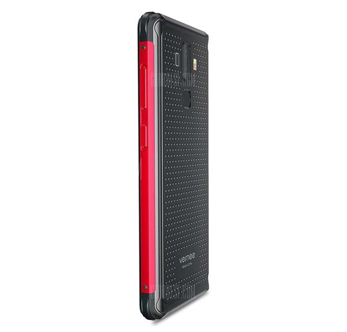 Vernee V2 Proは本体サイドにレッドのフレームを採用！見た目だけでなく剛性も高いです！