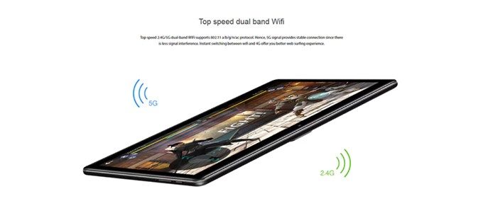 CHUWI Hi 9 Airは混線しにくいデュアルバンドWi-Fiを搭載しています。