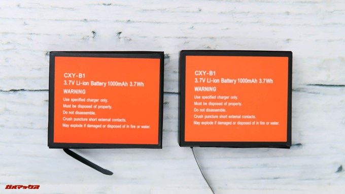 TEC.BEAN T3はスペアバッテリーが付属しています。