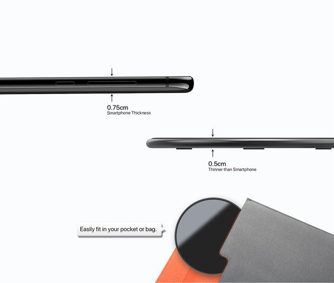 薄くてコンパクトなデザインを実現