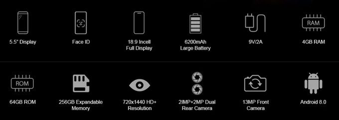 HOMTOM S99のスペック表