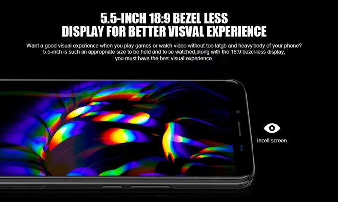 HOMTOM S99はトレンドの18:9ディスプレイを搭載しています。