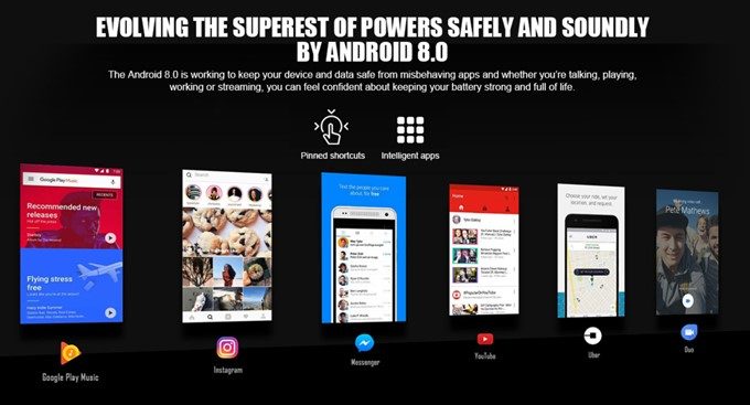HOMTOM S99は最新のAndroid 8シリーズを利用できます。