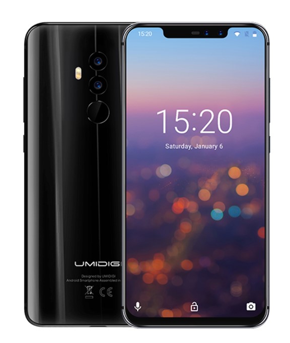 UMIDIGI Z2のblackカラーは光沢のあるタイプです。