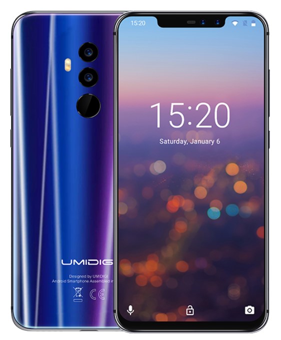 UMIDIGI Z2のPhantomは光の当たり具合で紫と青のカラーが切り替わります