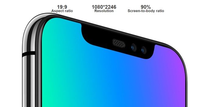 UMIDIGI Z2は6.2型の大画面を搭載。縦長ディスプレイで持ちやすいです。