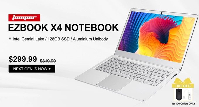 Jumper EZ BOOK X4は2018年6月18日まで初売りセールで20ドルオフ!