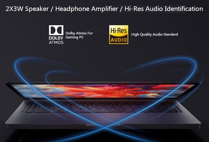 Xiaomi Mi GamingはDolby Atmos For Gaming PCに対応しているので高音質でゲームを楽しめます。