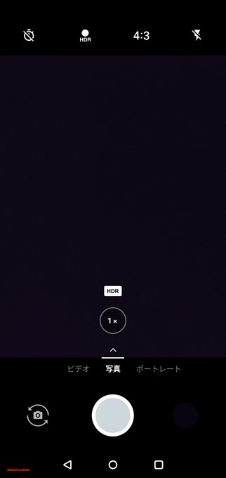 OnePlus 6のカメラアプリは初期状態ではビデオと写真、ポートレートのショートカットしか表示されない