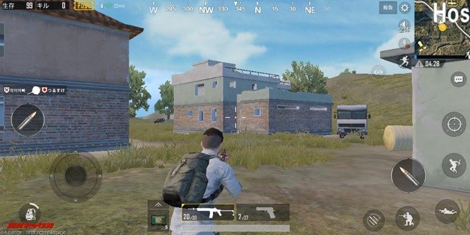 moto e5でPUBGを遊んでいる時にマップ上でのキャラ移動は可能ですがカクつきます。