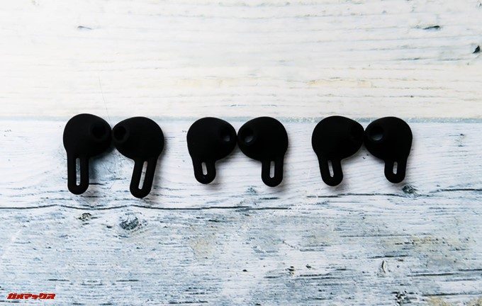 Dudios Zeus Plusはイヤーフックが4サイズ付属します。