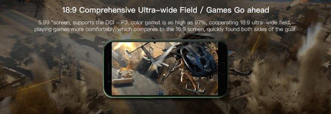 Black Shark国際版は18:9の縦長ディスプレイを搭載！