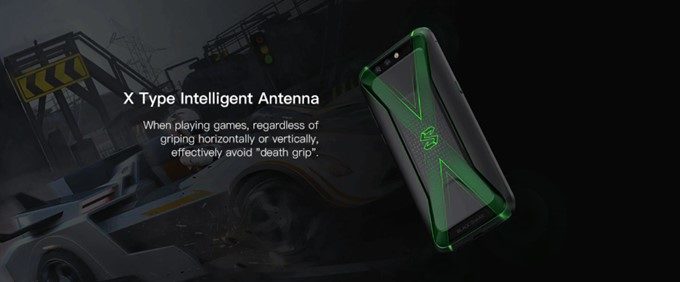 Black Shark国際版は安定的なWi-Fi通信が可能なＸアンテナを搭載
