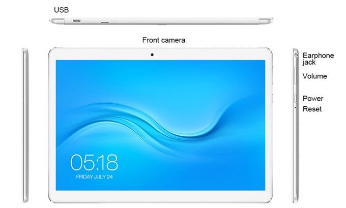 Teclast A10Hはイヤホン端子も備わっています。