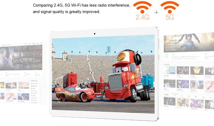 Teclast A10Hは一般的な2.4GHz帯以外に混線しにくい5GHz帯も利用可能です。