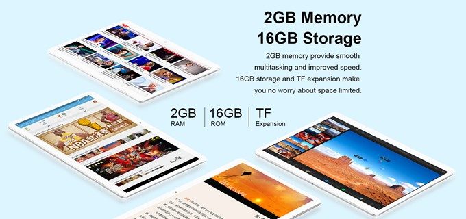 Teclast A10Hの初期保存容量は少ないですがMicroSDで最大128GBまで拡張が可能です。