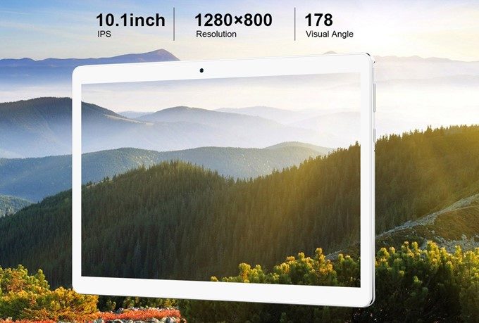 Teclast A10Hは斜めから見ても変色の少ないIPSディスプレイを搭載しており、HD解像度パネルが採用されています。