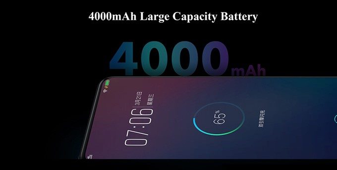 Vivo NEXは4000mAhのバッテリーを搭載
