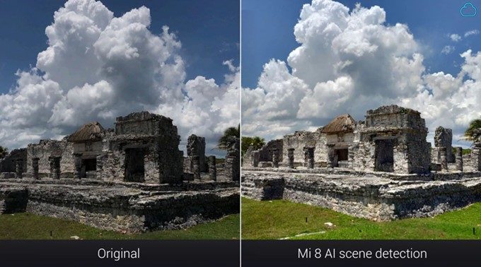 Xiaomi Mi 8のAIが曇り空と認識。ふわっと明るくなり、メリハリある写真に仕上がりました。