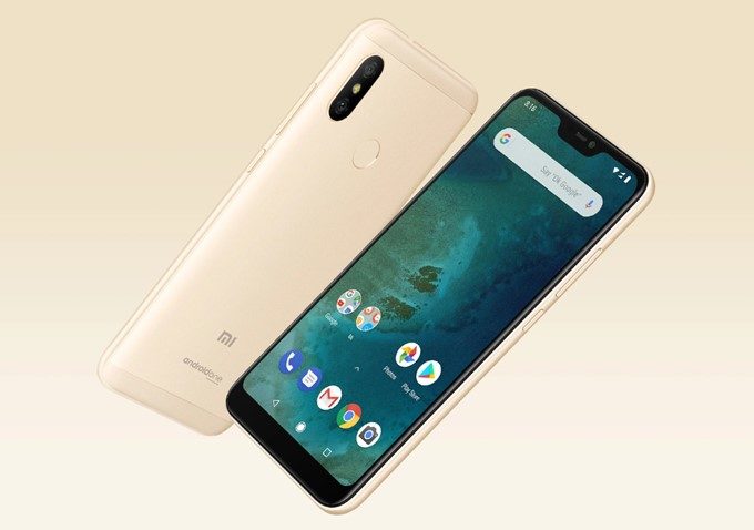 Xiaomi Mi A2 Liteのゴールドカラー