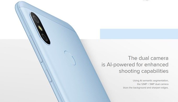 Xiaomi Mi A2 Liteは1200万画素と500万画素のダブルレンズカメラを搭載!カメラはAIカメラとなっています!