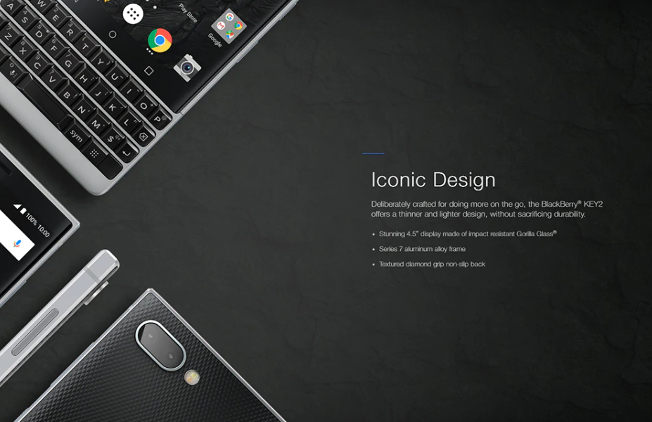 BlackBerry KEY2は持つだけでワクワク出来るデザインが特徴